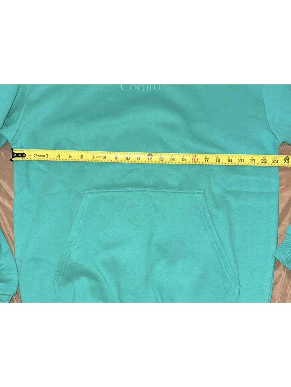 Comfrt Signature Hoodie Aqua Unisex size M New In Bag Oversized MSRP $120 - Picture 3 of 11